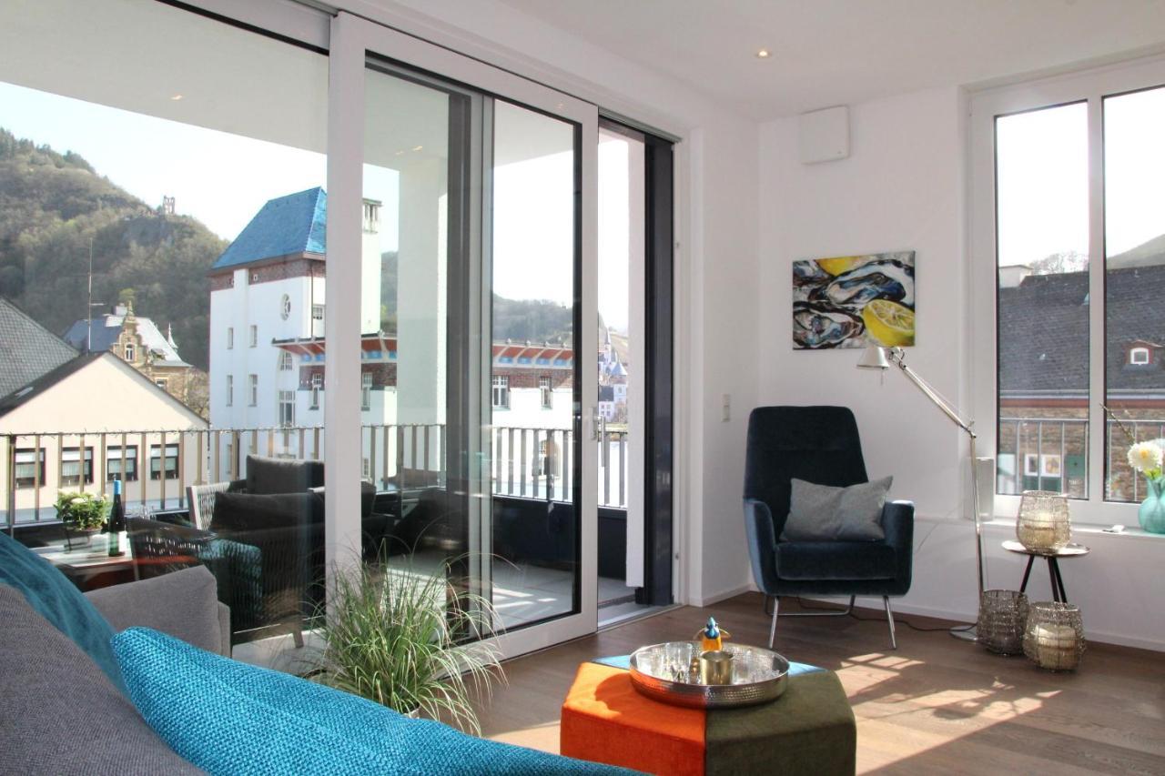 Mosel-Loggia - Luxusapartment -Terrass - Klimaanlage Traben-Trarbach Exteriör bild